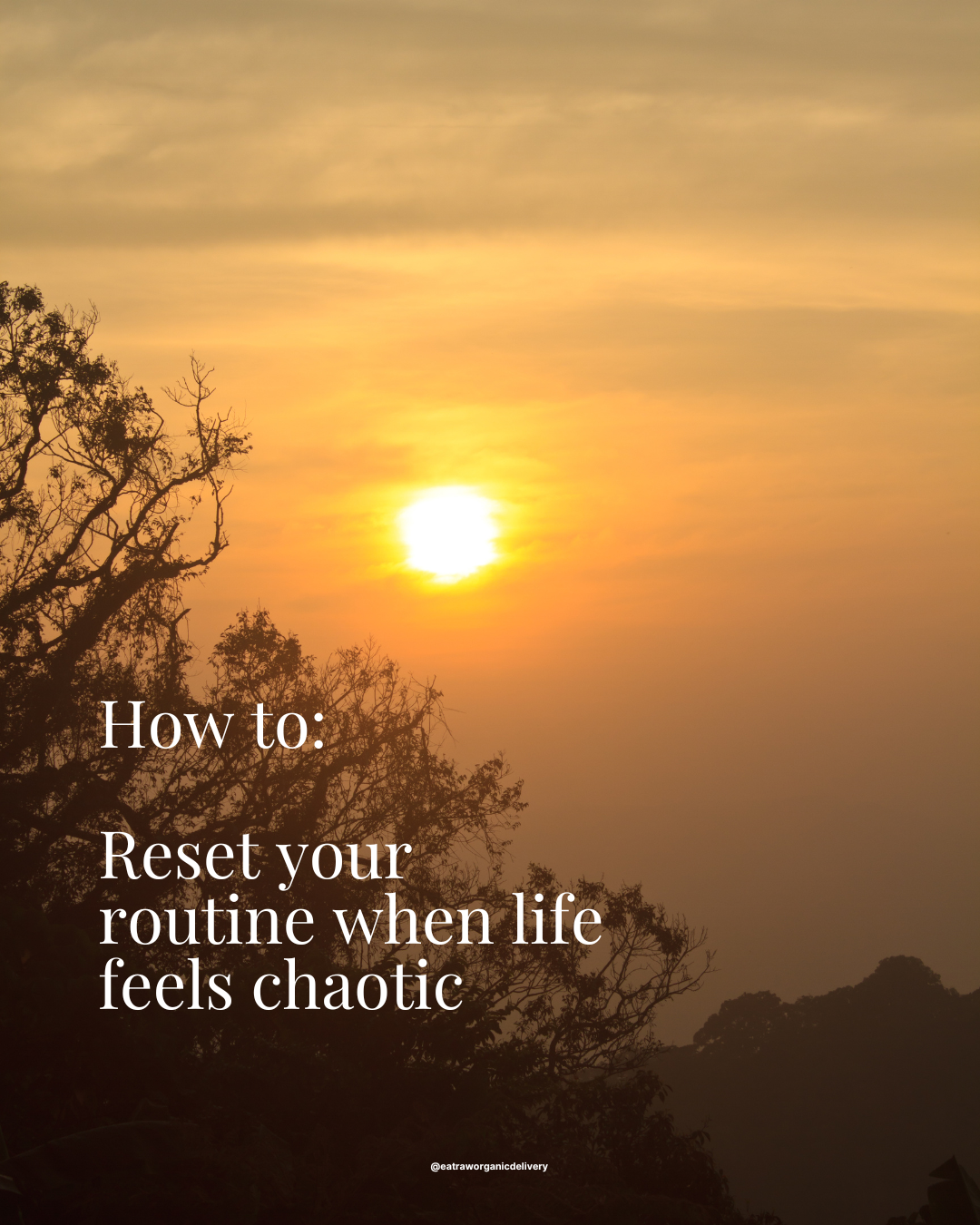 How to Reset Your Routine When Life Feels Chaotic