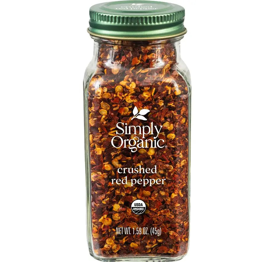 SIMPLY ORGANIC CRUSHED HOT RED PEPPER (45g)