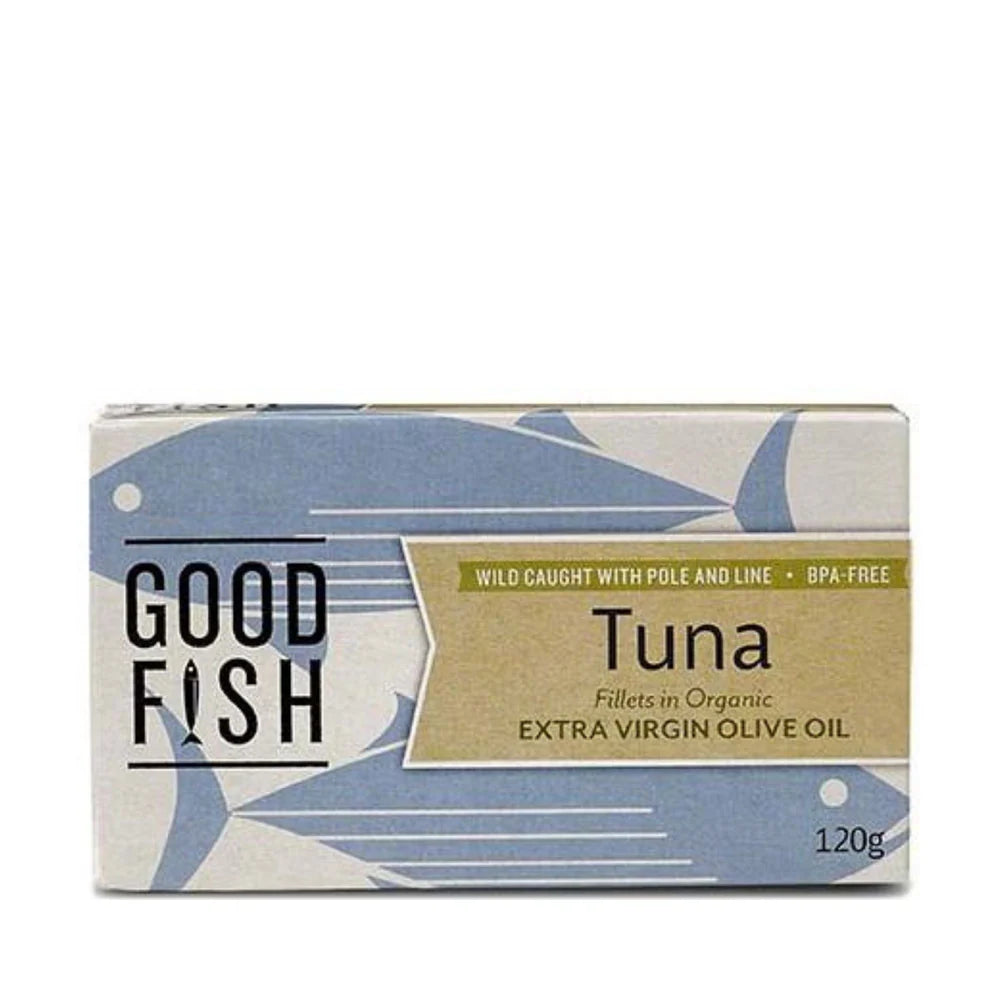 GOOD FISH TUNA IN ORGANIC EXTRA VIRGIN OLIVE OIL CAN (125g)