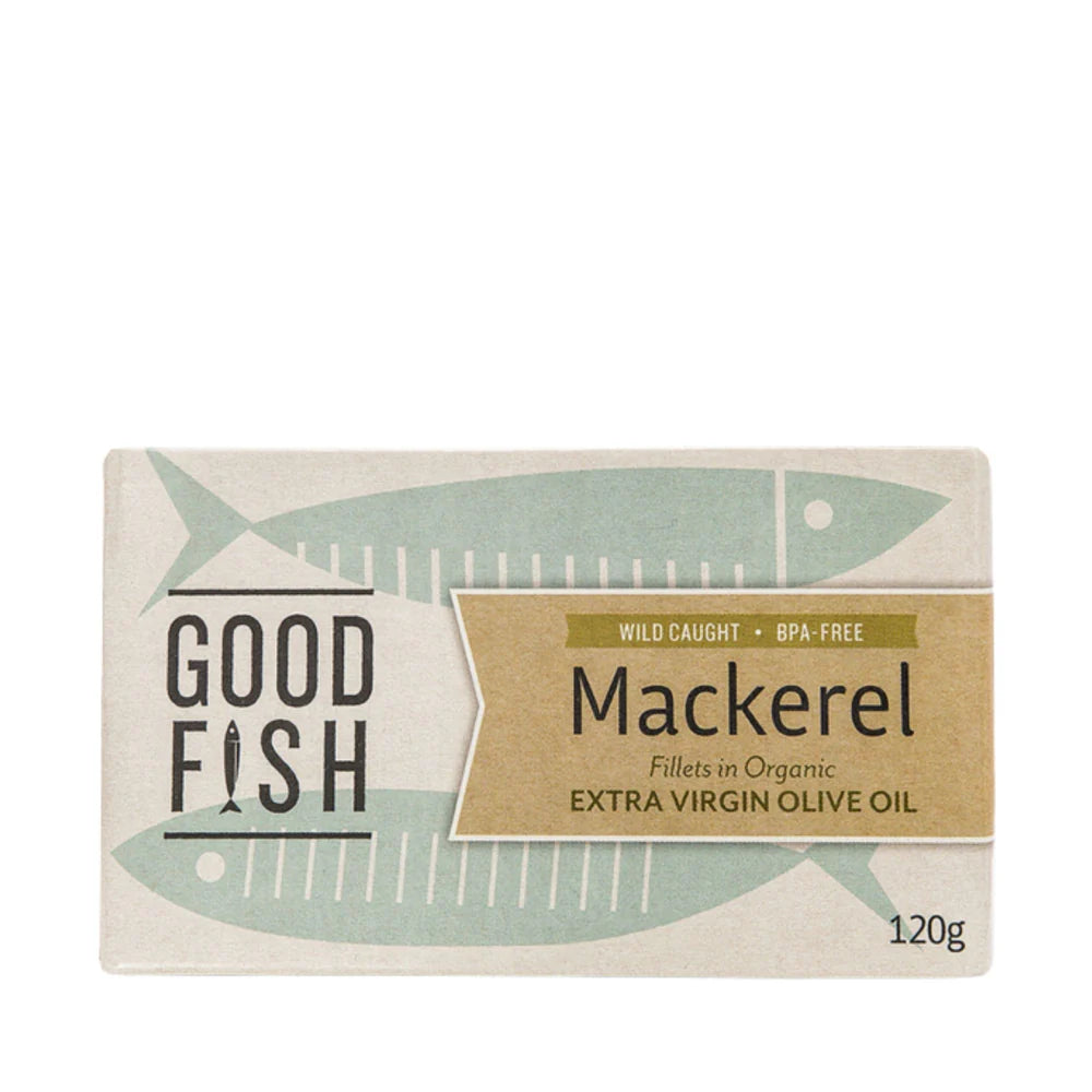 GOOD FISH SPANISH MACKEREL IN ORGANIC EXTRA VIRGIN OLIVE OIL CAN (125g)
