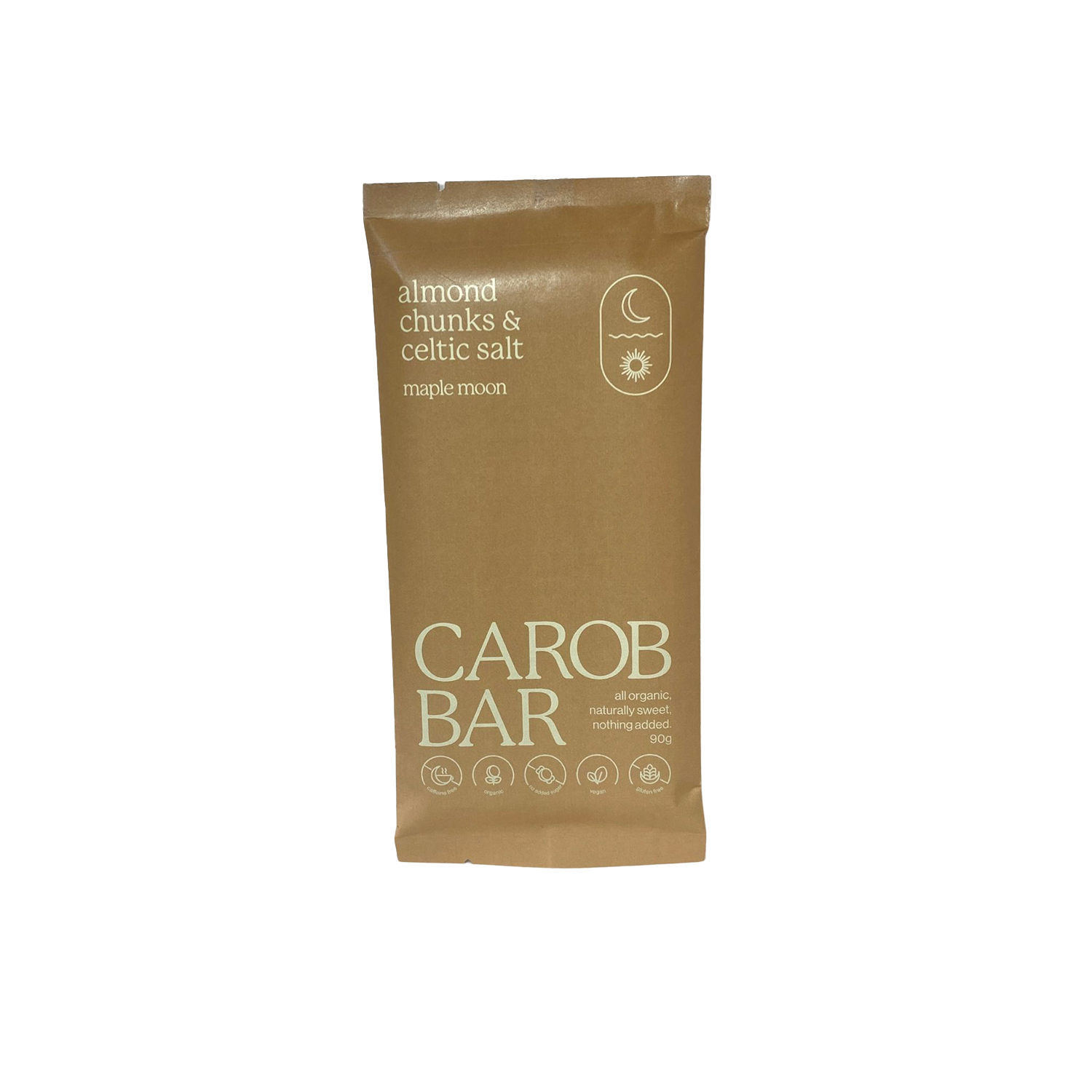 MAPLE MOON CAROB BAR ALMOND & CELTIC SALT (90g)