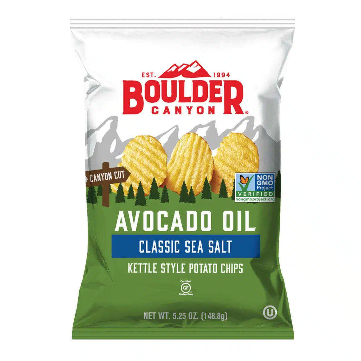 BOULDER CANYON AVOCADO OIL CLASSIC SEA SALT CHIPS (149g)