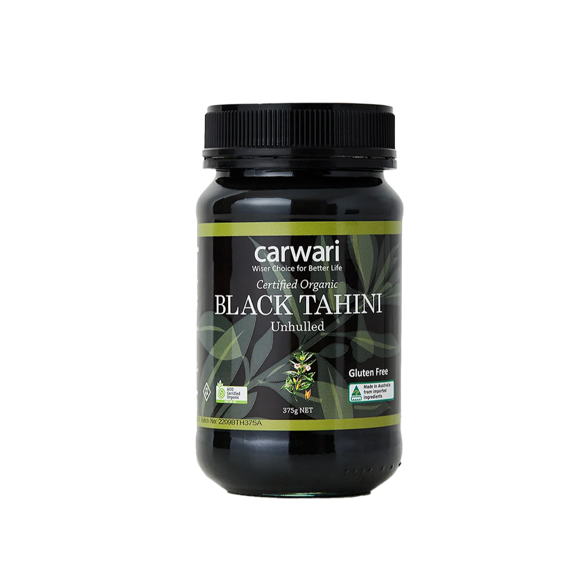 CARWARI ORGANIC BLACK TAHINI UNHULLED (375g)