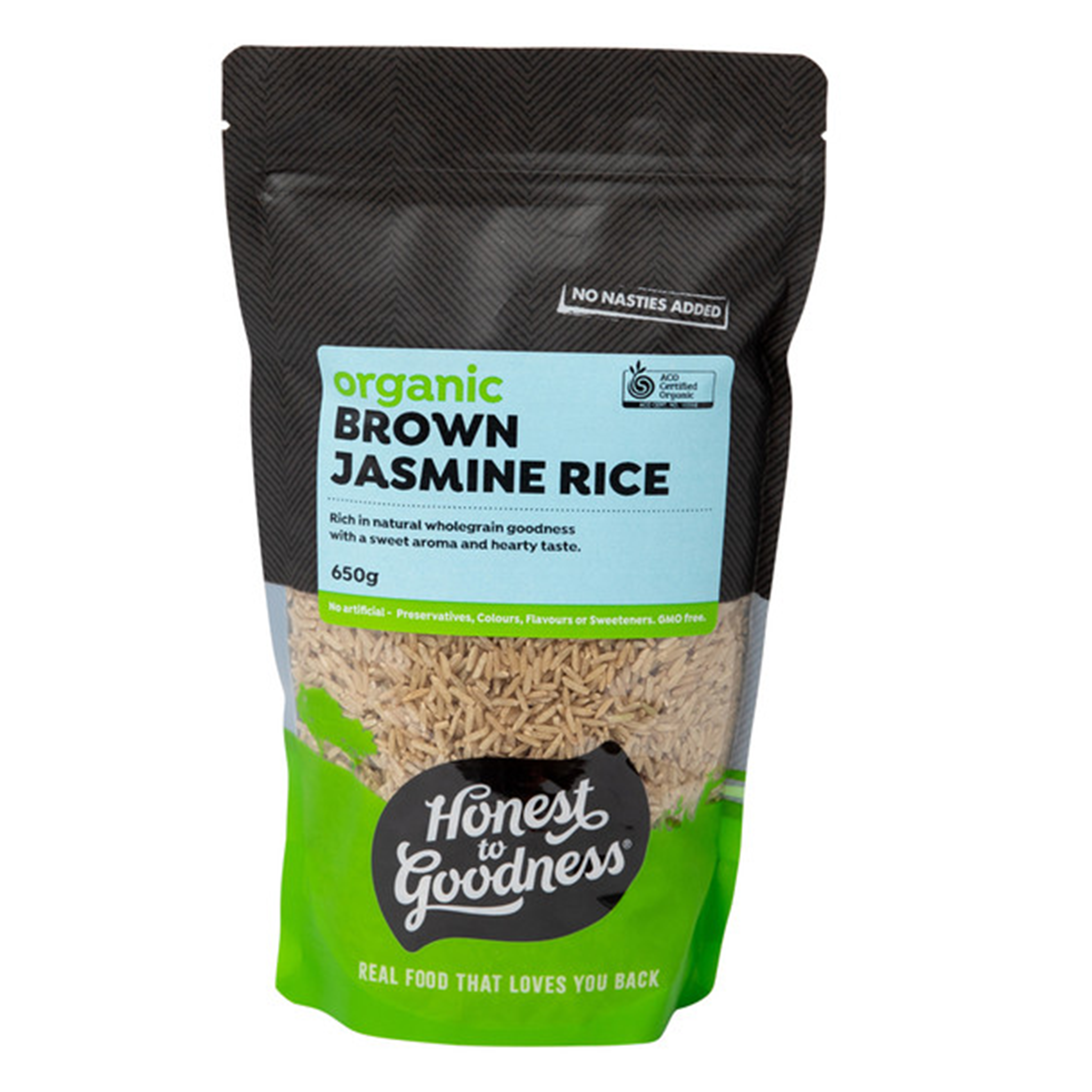 HONEST TO GOODNESS ORGANIC BROWN JASMINE RICE (650g)