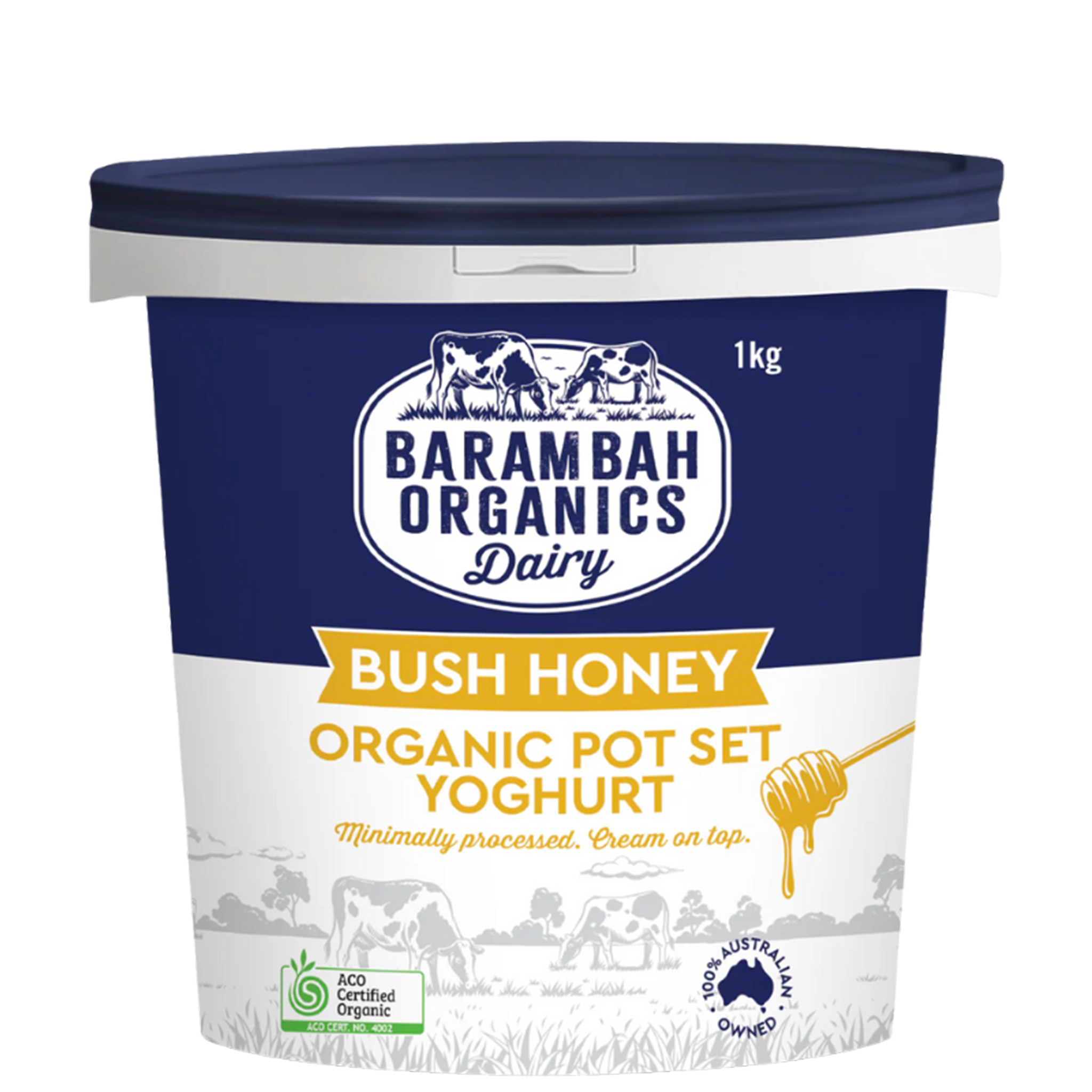 BARAMBAH ORGANICS BUSH HONEY YOGHURT (1KG)