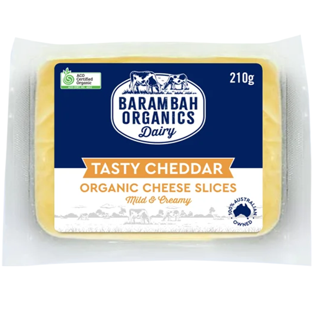 BARAMBAH ORGANICS TASTY CHEDDAR SLICED (210g)