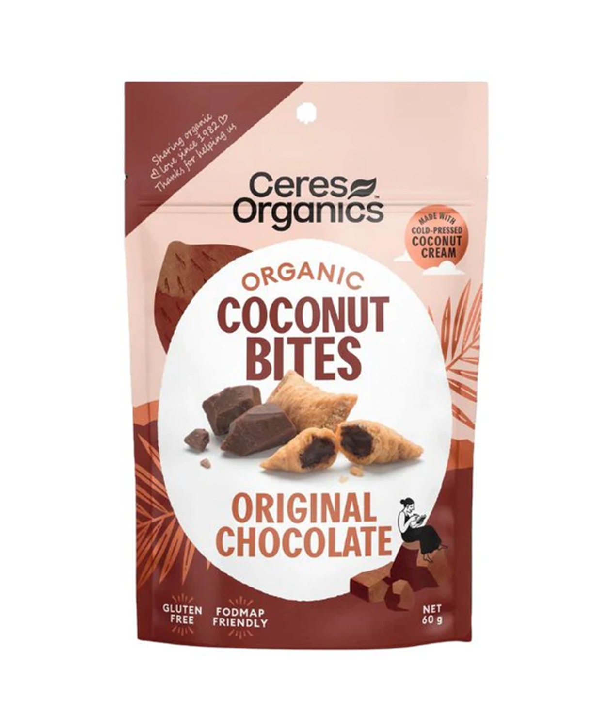 CERES ORGANICS ORGANIC COCONUT BITES CHOCOLATE (60g)