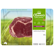 (FROZEN) CLEAVER'S ORGANIC SCOTCH FILLET STEAK (300g)