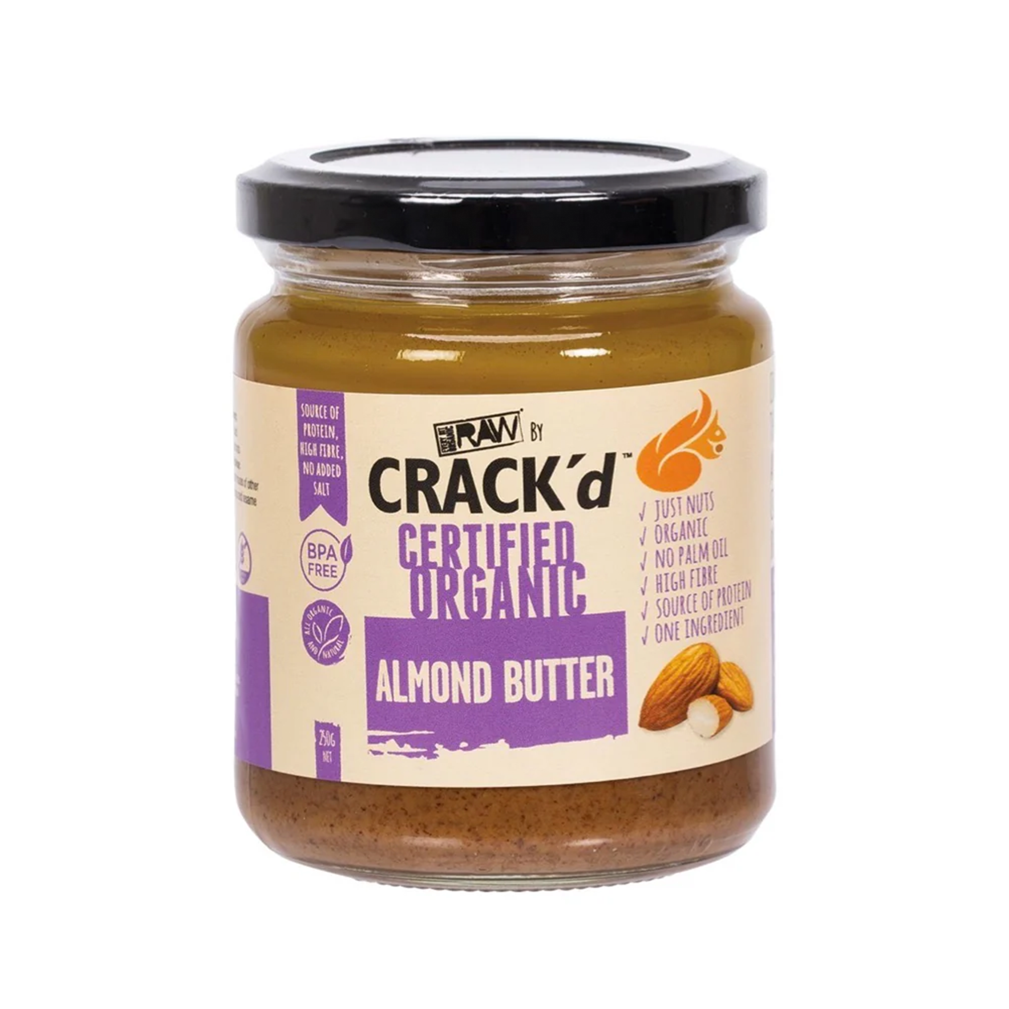 EVERY BIT ORGANIC CRACK'D ALMOND BUTTER (250g)