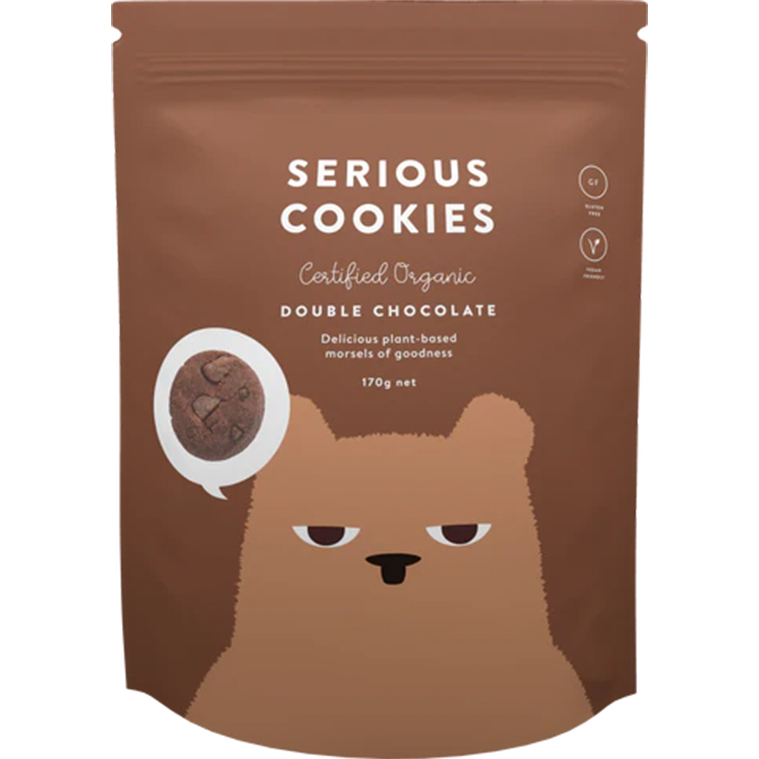 SERIOUS FOOD CO. DOUBLE CHOC COOKIES (170g)