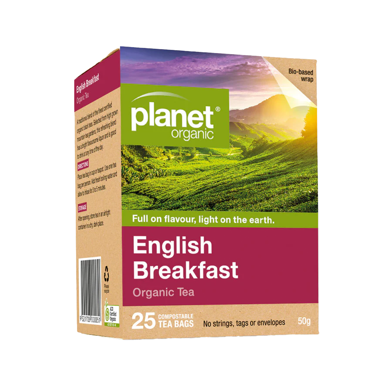 PLANET ORGANIC ENGLISH BREAKFAST TEA (25PK)