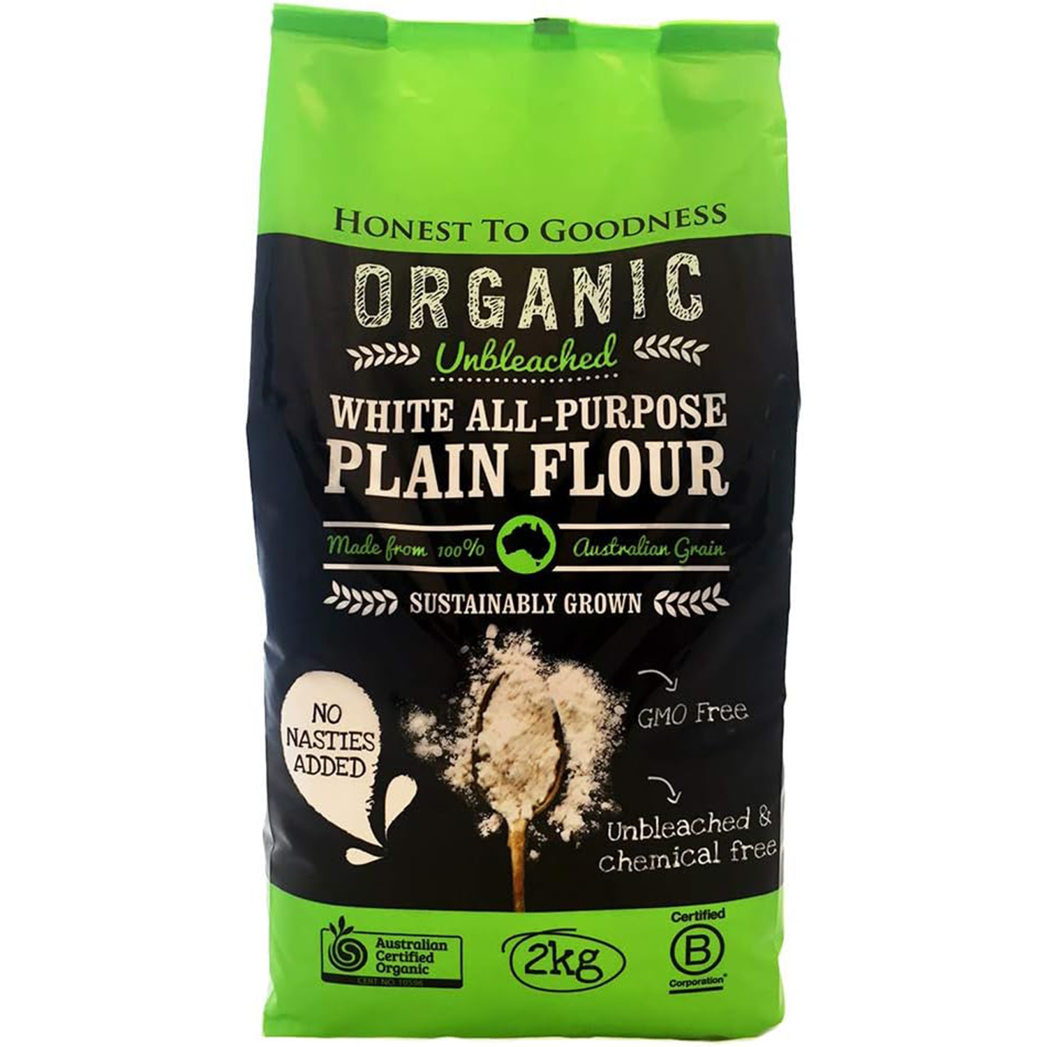 HONEST TO GOODNESS ORGANIC UNBLEACHED WHITE ALL-PURPOSE FLOUR (2KG)