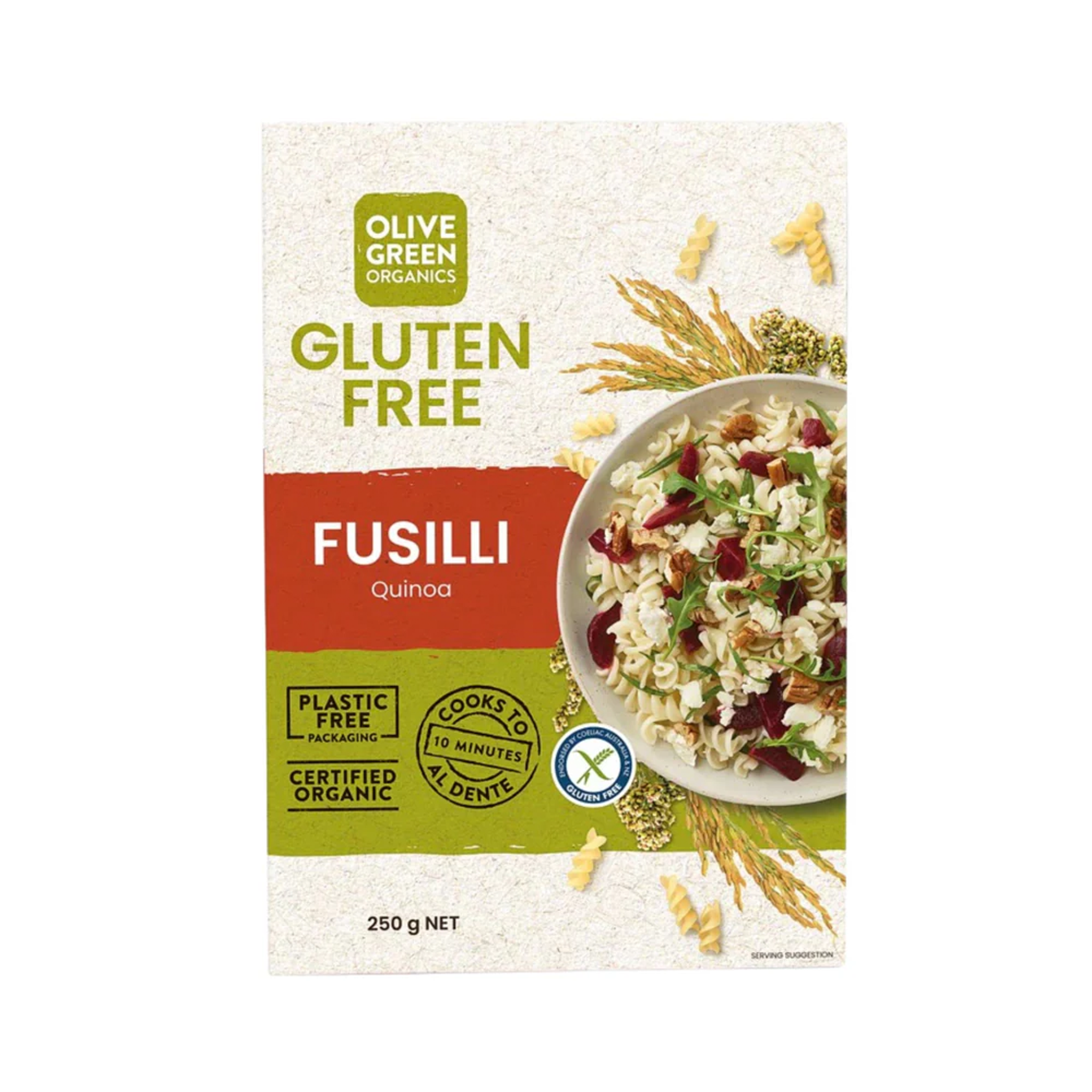 OLIVE GREEN ORGANICS FUSILLI QUINOA (250g)