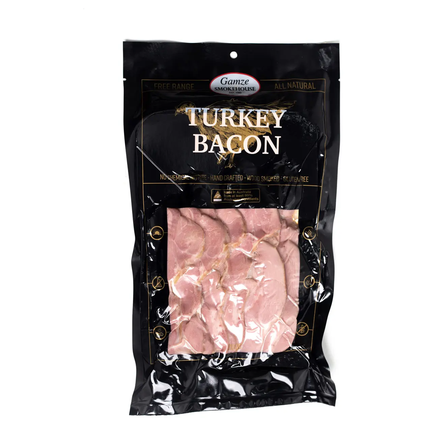 GAMZE SMOKEHOUSE FREE RANGE TURKEY BACON (150g)