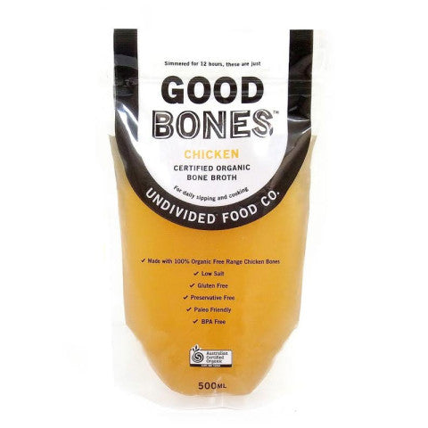 UNDIVIDED FOOD CO ORGANIC CHICKEN BONE BROTH (500ml)