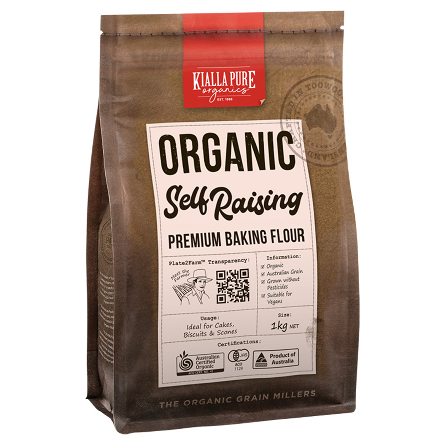 KIALLA ORGANIC SELF-RAISING FLOUR (1KG)
