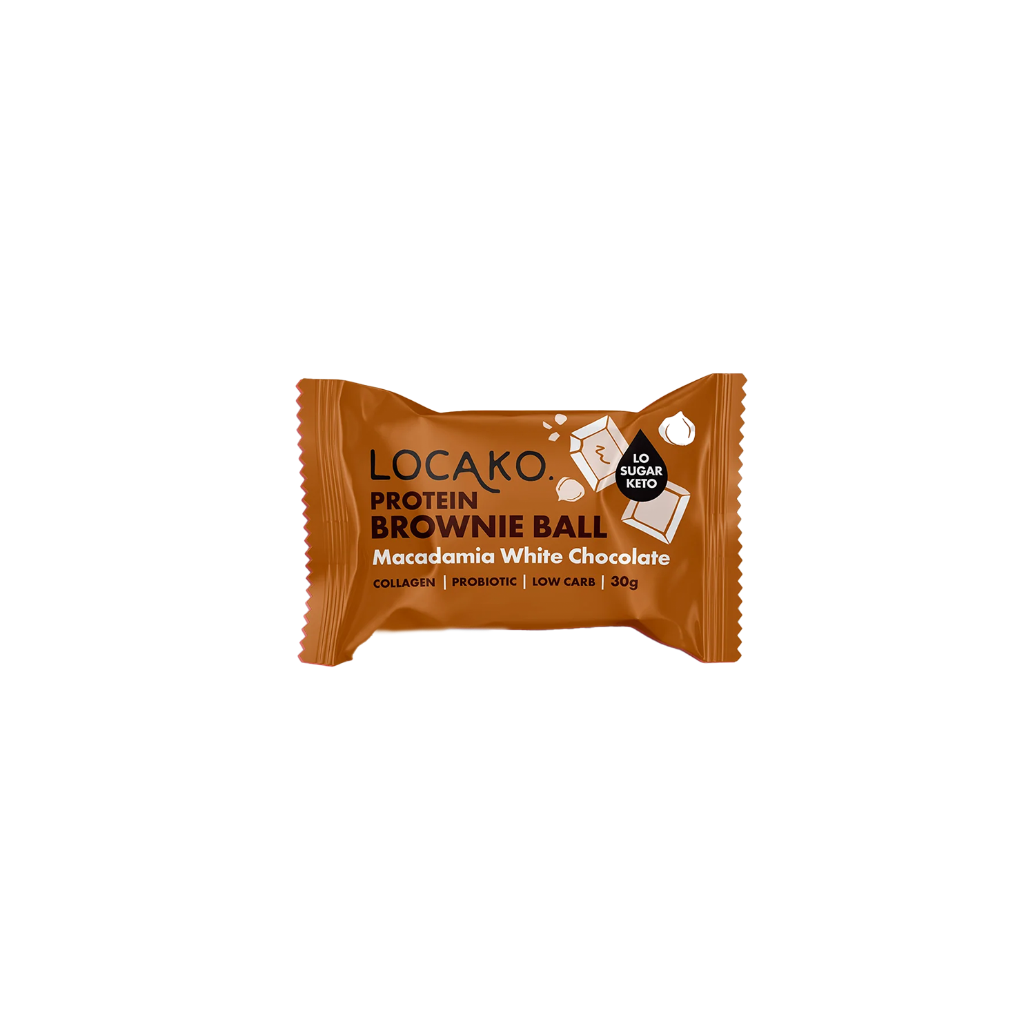 LOCAKO PROTEIN BROWNIE BALL MACADAMIA WHITE CHOCOLATE (30g)