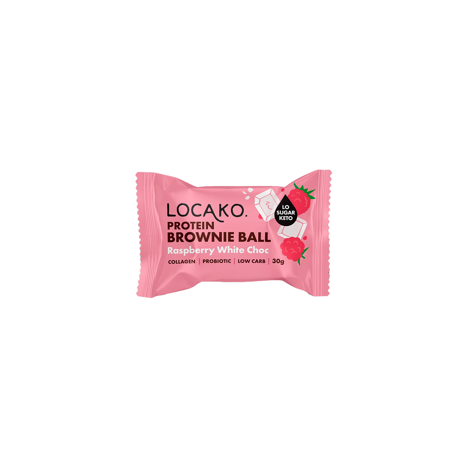 LOCAKO PROTEIN BROWNIE BALL RASPBERRY WHITE CHOCOLATE (30g)