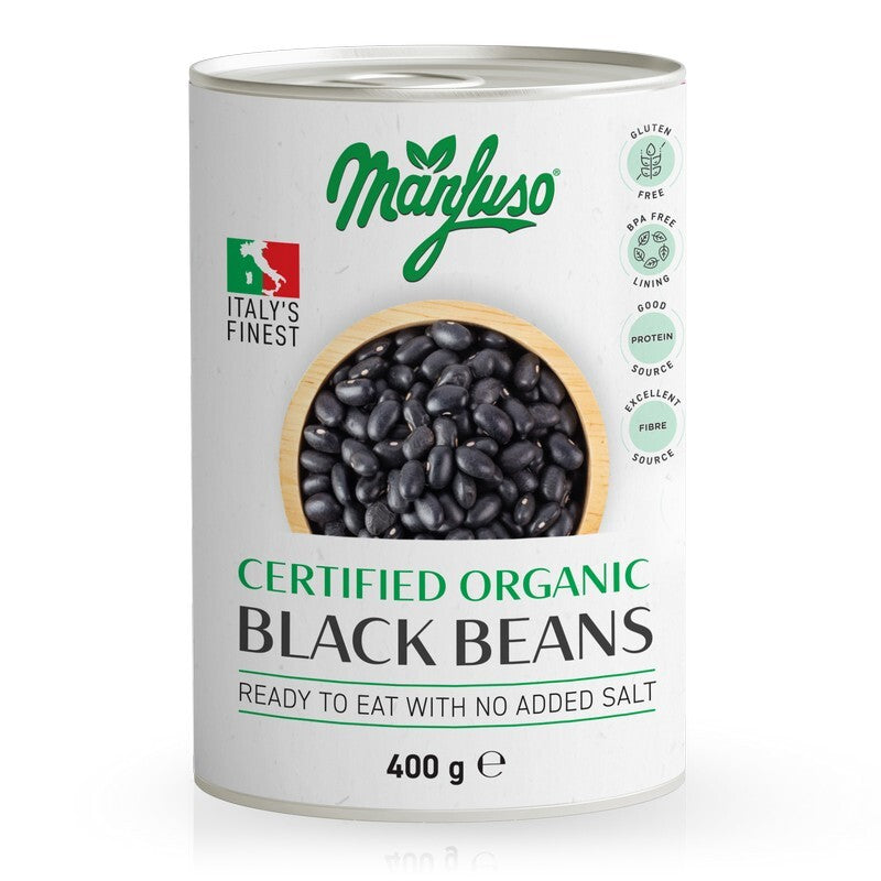 MANFUSO ORGANIC BLACK BEANS (400g)