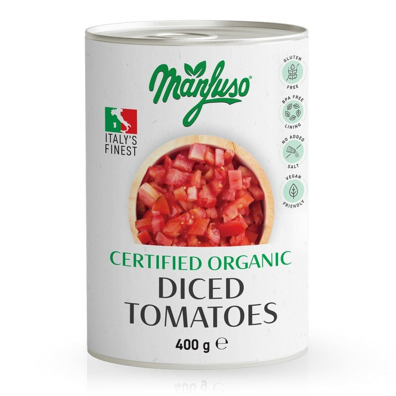MANFUSO ORGANIC DICED TOMATOES (400g)