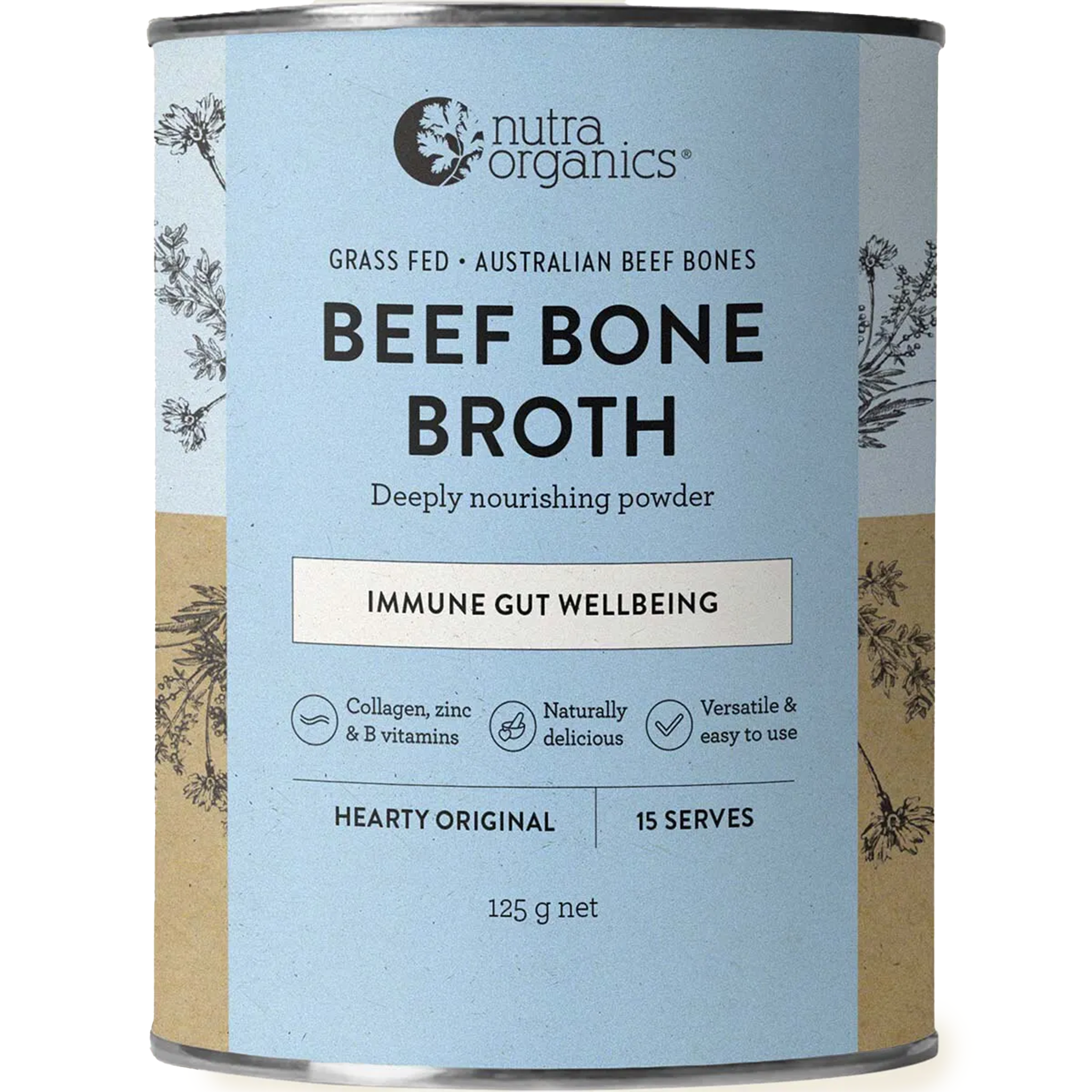NUTRA ORGANICS BEEF BONE BROTH HEARTY ORIGINAL (125g)