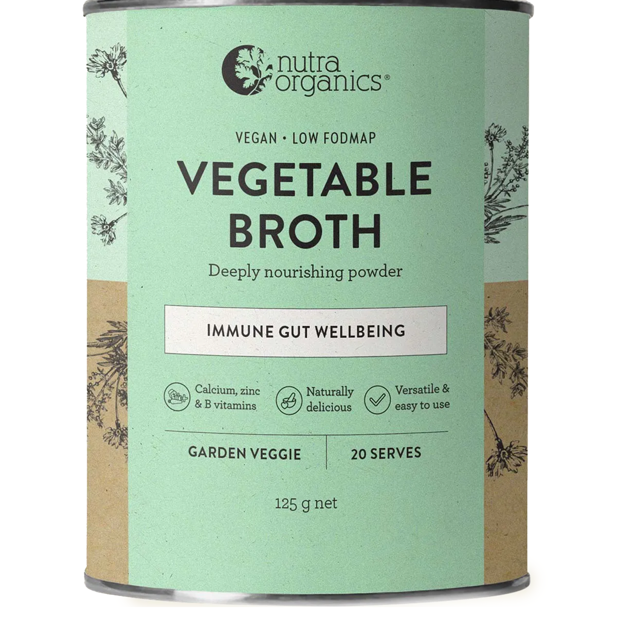 NUTRA ORGANICS VEGETABLE BROTH GARDEN VEGGIE (125g)