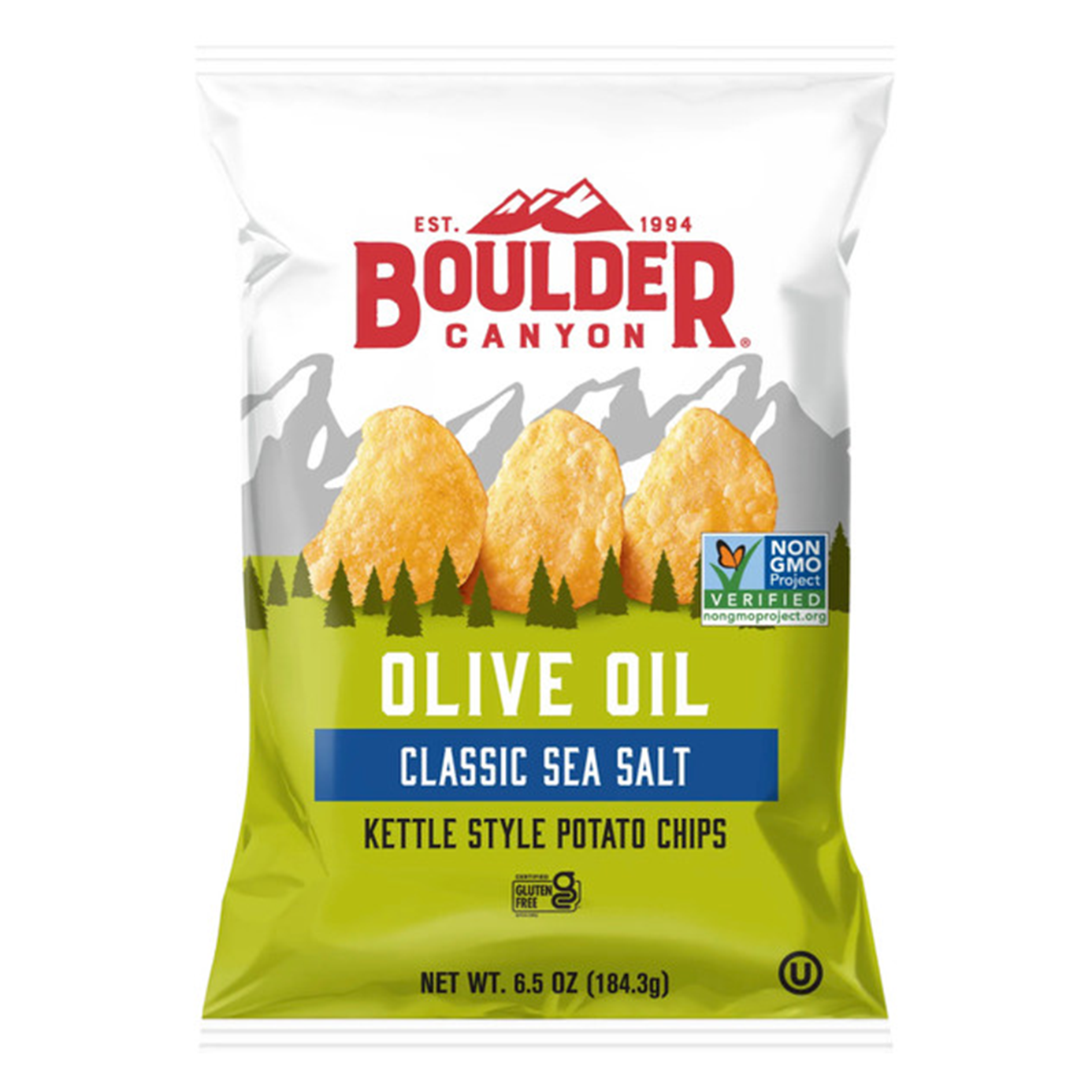 BOULDER CANYON OLIVE OIL CLASSIC SEA SALT CHIPS (142g)