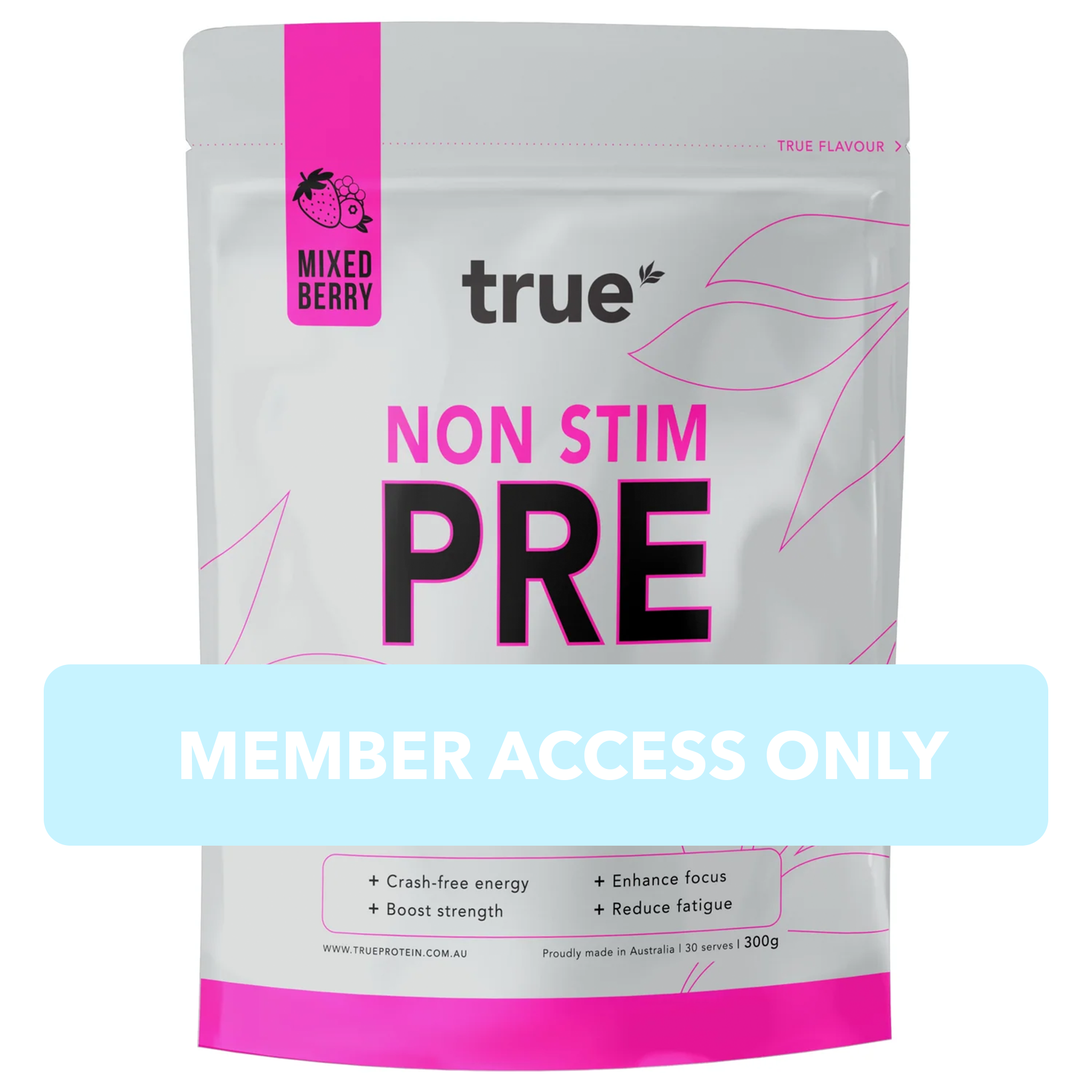 TRUE PROTEIN NON STIM PRE MIXED BERRY (300g)