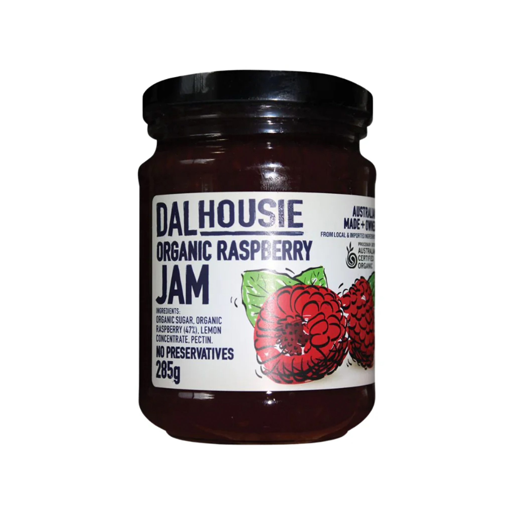 DALHOUSIE ORGANIC RASPBERRY JAM (285g)
