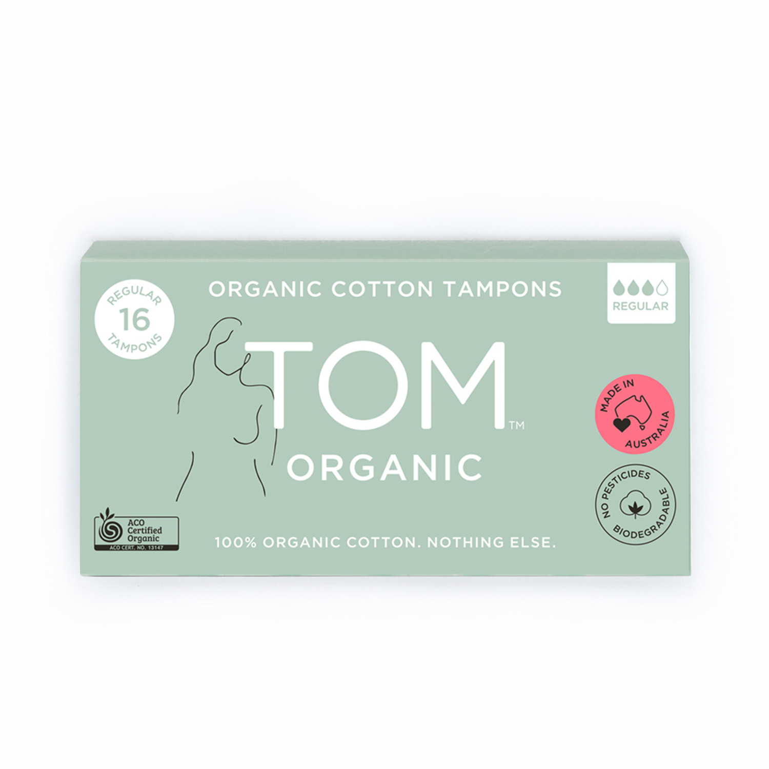 TOM ORGANIC REGULAR TAMPONS (16PK)
