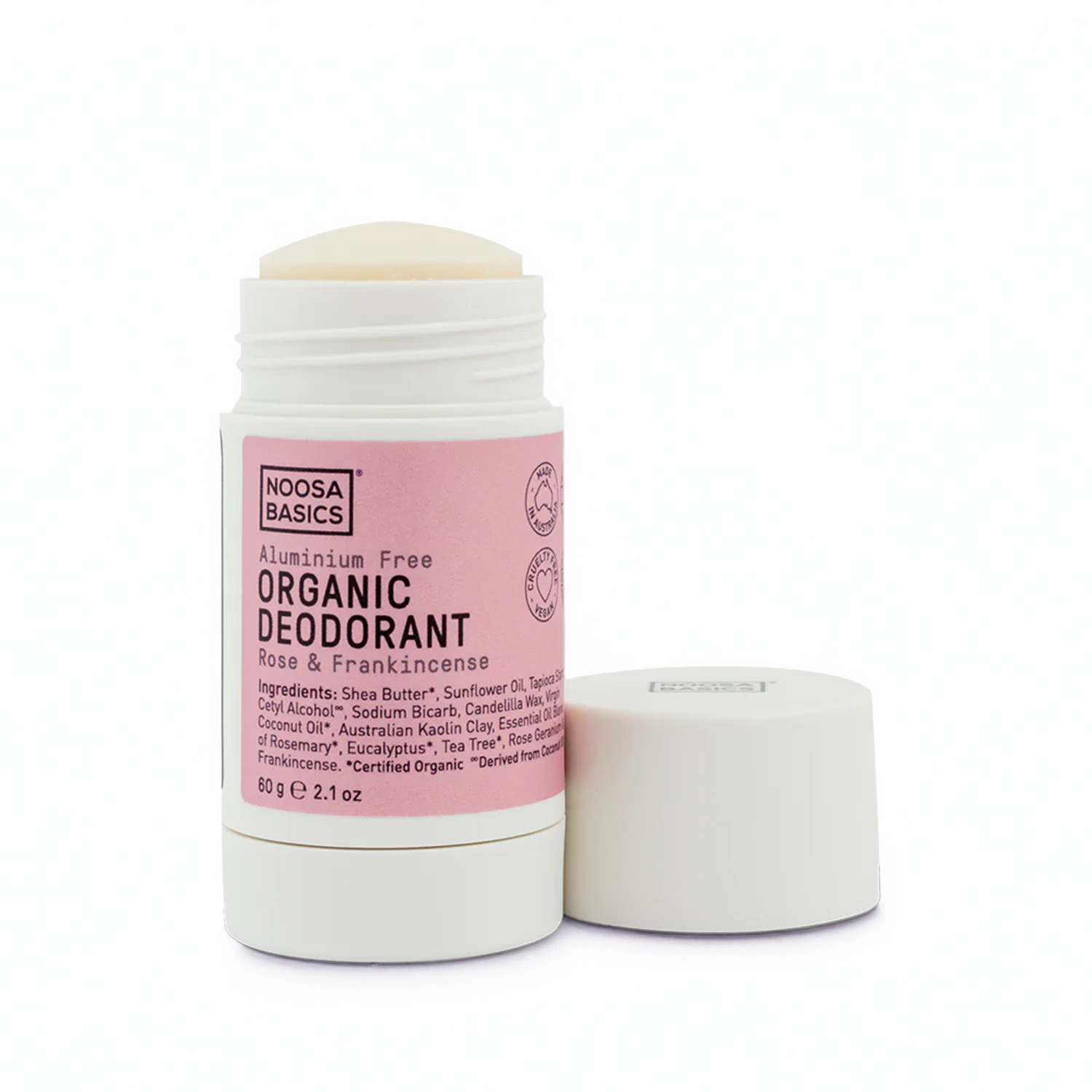 NOOSA BASICS DEODORANT STICK ROSE & FRANKINCENSE (60g)
