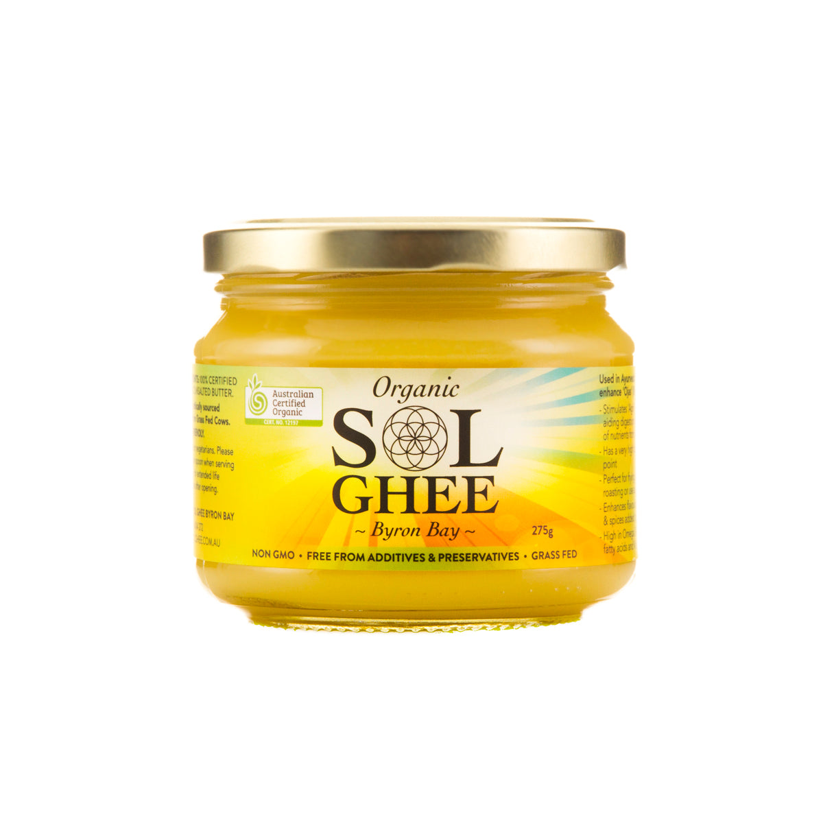 SOL ORGANICS ORGANIC GHEE (275g)