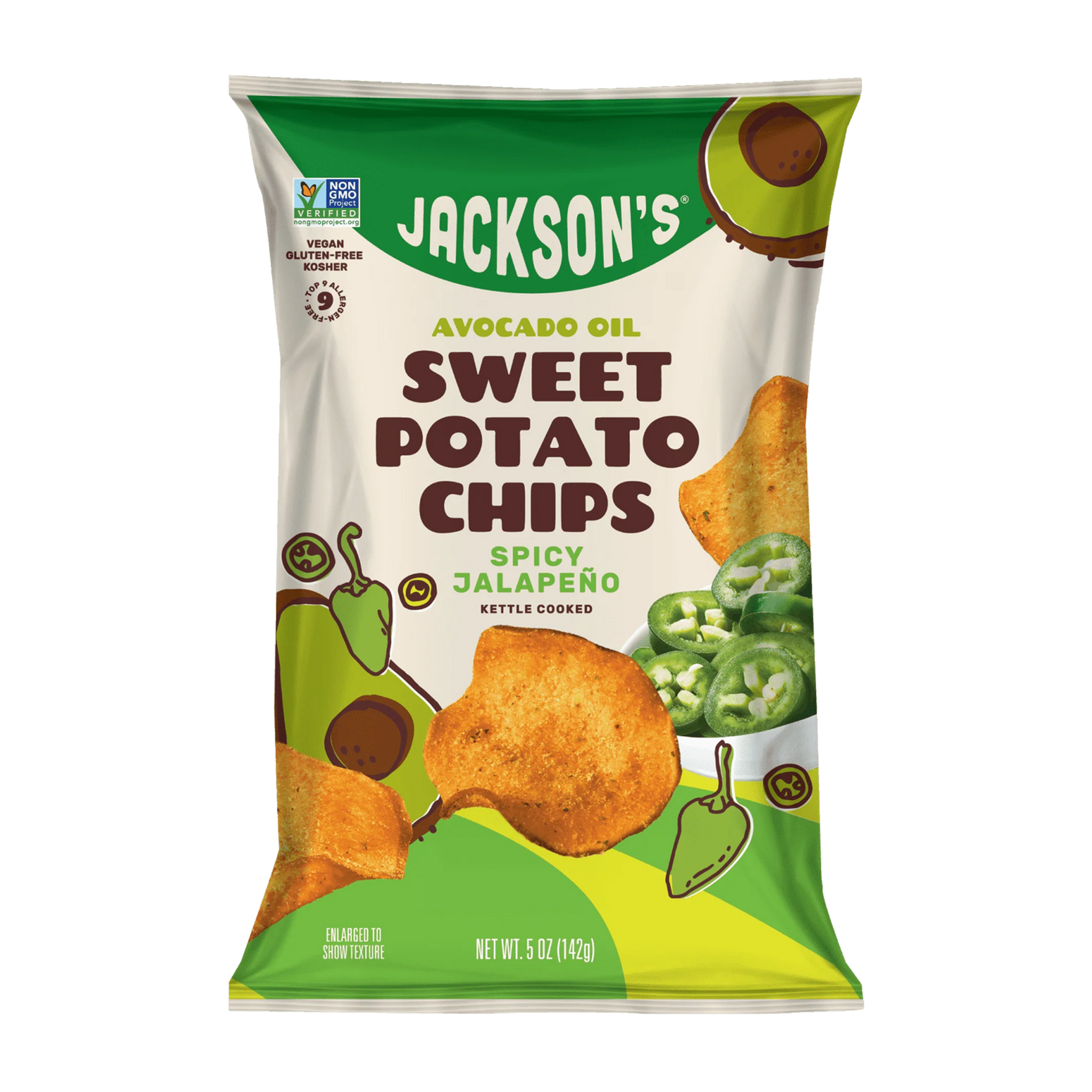 JACKSON'S SWEET POTATO CHIPS SPICY JALAPENO (142g)