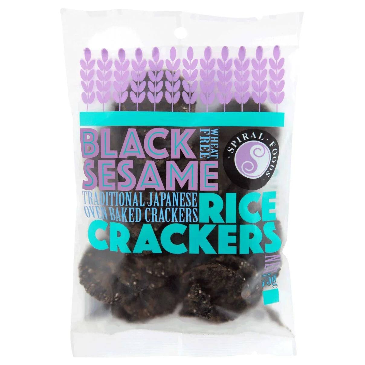 SPIRAL FOODS BLACK SESAME BROWN RICE CRACKERS (75g)