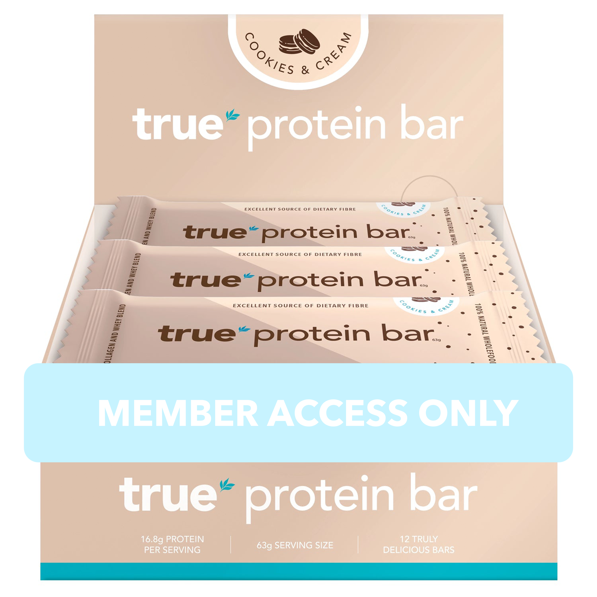 TRUE PROTEIN PROTEIN BAR COOKIES & CREAM (BOX OF 12)