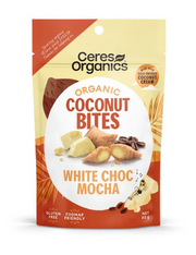 CERES ORGANICS ORGANIC COCONUT BITES WHITE CHOC MOCHA (60g)