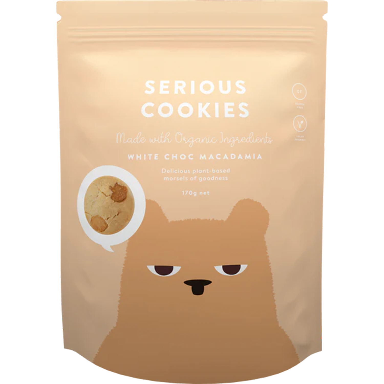SERIOUS FOOD CO. WHITE CHOC MACADAMIA COOKIES (170g)