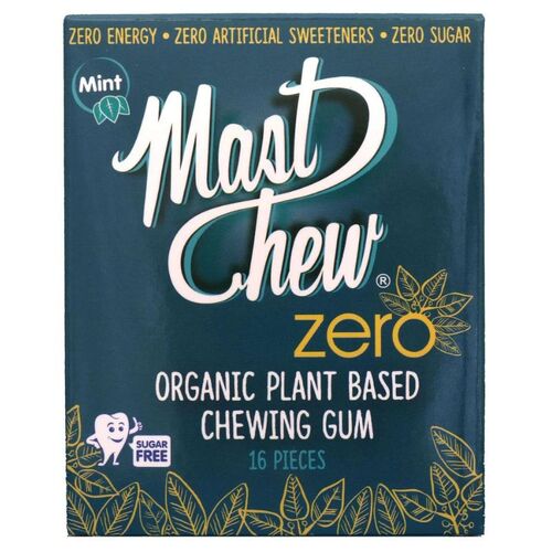 MAST CHEW ORGANIC CHEWING GUM ZERO SPEARMINT (16PK)