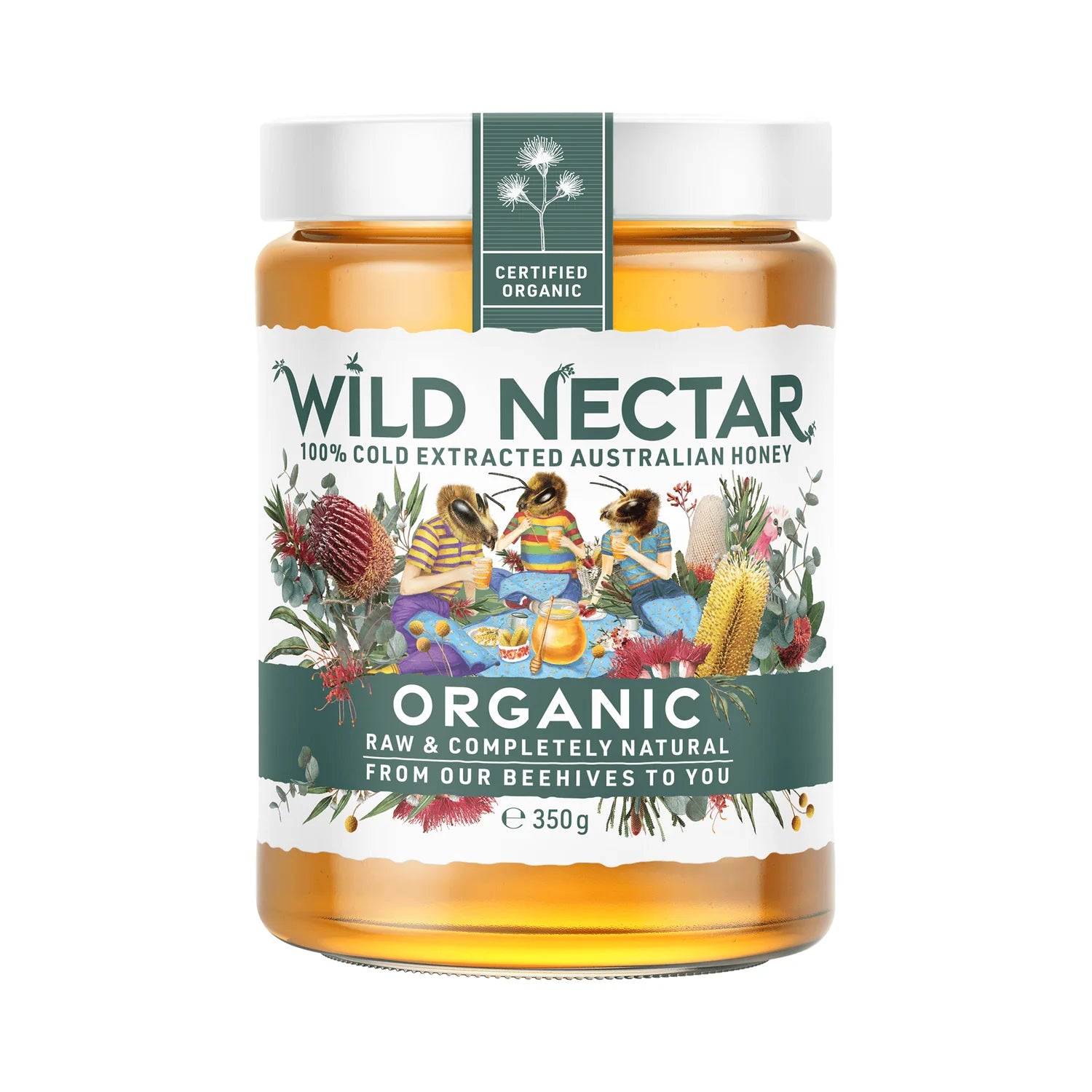 WILD NECTAR ORGANIC AUSTRALIAN HONEY JAR (350g)
